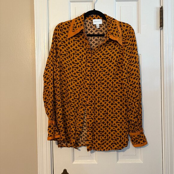 Alice McCall Akima Button-Up Top in Toffee - US 6 - Picture 2 of 7